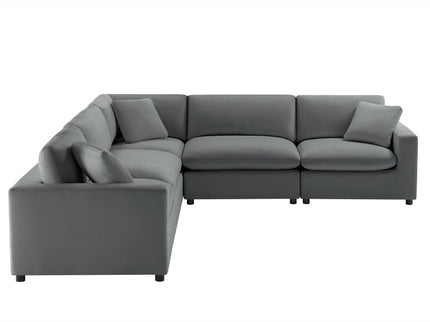Caylie - Modular 5 Piece Sectional - Charcoal
