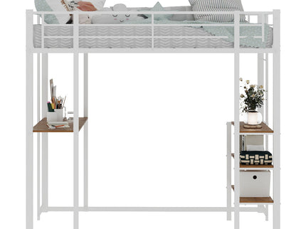 Bunk Bed With L-Shaped Desk And Dual Side Stairs