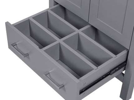 Bathroom Vanity With Integrated Undermount Ceramic Sink, 2 Doors And 1 Drawer, Soft Close Hinges