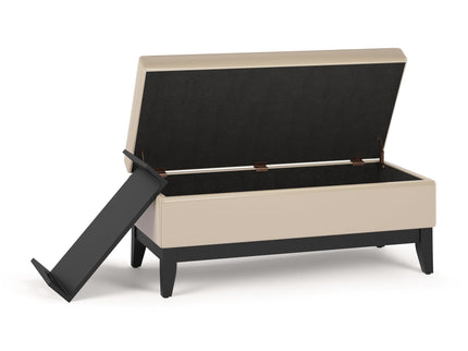 Oregon - Contemporary Storage Ottoman Bench With Tray
