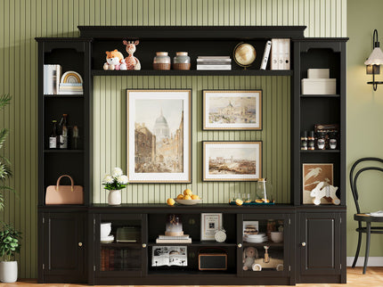 All-In-One TV Stand With Bookcase For TVs Up To 65"