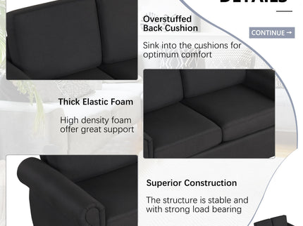 Pull Out Sofa Bed Loveseat Sleeper With Twin Size Memory Mattress With Two USB Ports For Living Room Spaces