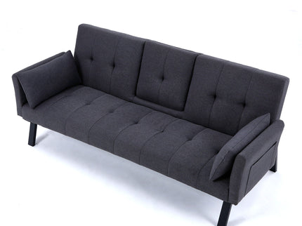 Sofa Bed With Foldable Design And Cup Holder