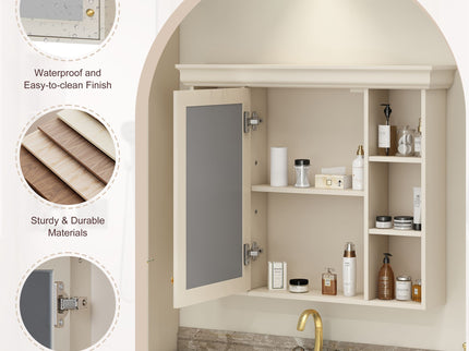 Wall Mounted Bathroom Storage Cabinet With Mirror Door