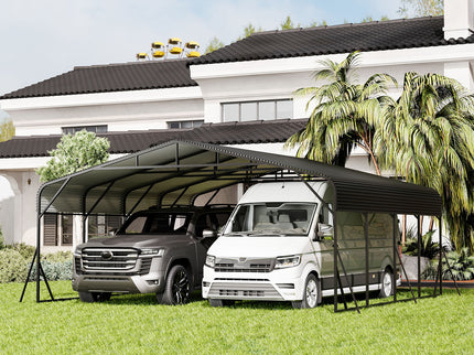 Heavy Duty Carport, All Weather Shelter - Black