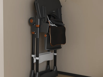 Adjustable Baby High Chair 0-6 Years, Portable Infant Feeding Seat With Safety Belt, Silent Lockable Wheels