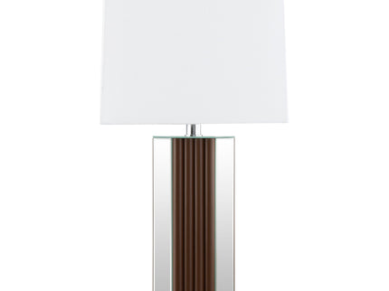 Echolls - Lamp With Scalloped Accents And Mirror Detail