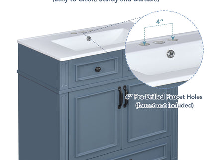 Bathroom Vanity With Sink, Storage Cabinet