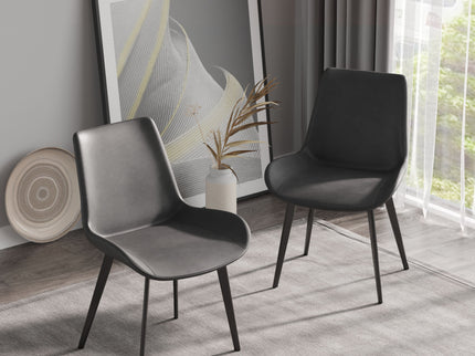 Modern Dining Chair Living Room Metal Leg Dining Chair (Set of 2)