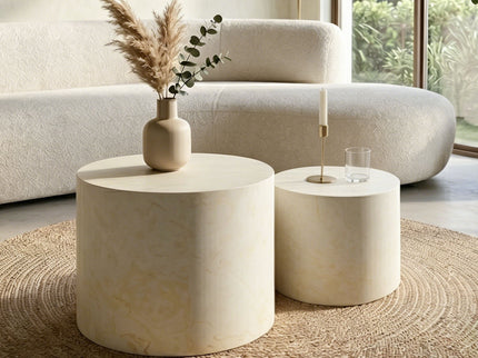 Modern Round Nesting Coffee Table (Set of 2)