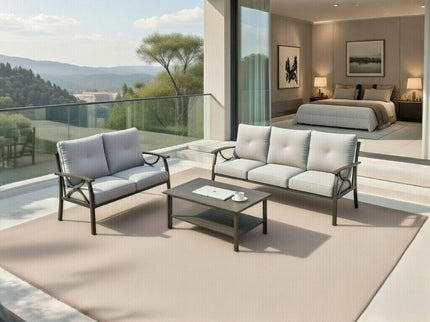 Patio Furniture Set With Coffee Table And Cushions For Backyard