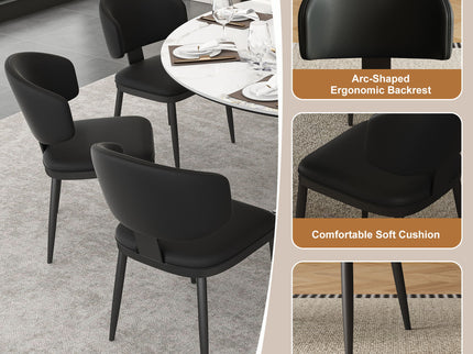 Round Dining Table With 6 Chairs Set - Silver