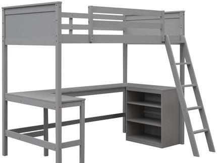 Loft Bed With Shelves With Desk