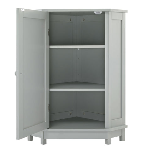 Bathroom Cabinet Triangle Corner Storage Cabinet With Adjustable Shelf Modern Style