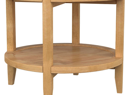 Elliott - 2 Piece Round Coffee And End Table Set - Maple