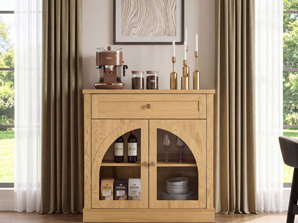 Modern Sideboard Cabinet With 1 Drawer And 2 Arched Doors