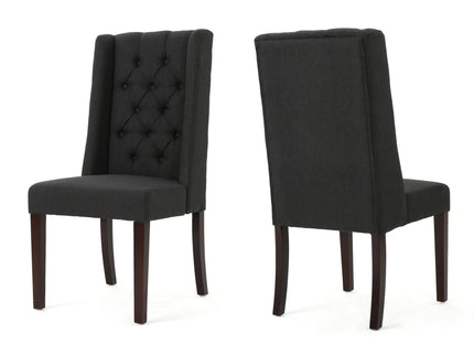 Sophisticated Tufted Dining Chair With High Back Design