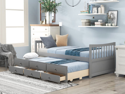 Twin Size Daybed With Trundle And Drawers