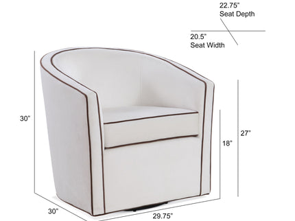 Kendall - Swivel Chair With Barrel Back Design