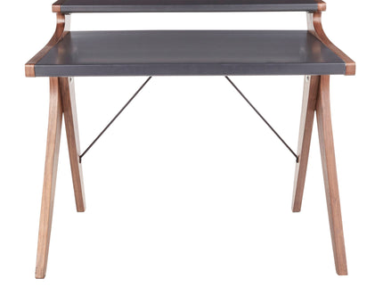 Archer - Contemporary Desk - Walnut / Gray