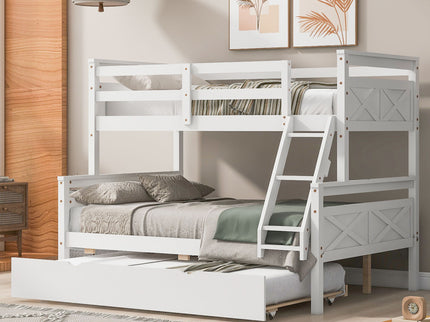 Bunk Bed With Ladder And Safety Guardrail