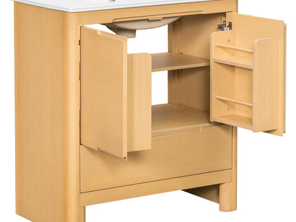 Softened Modern Bathroom Vanity With Sink