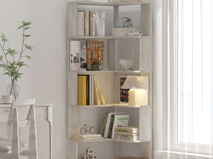 L-Shaped Corner Bookshelf