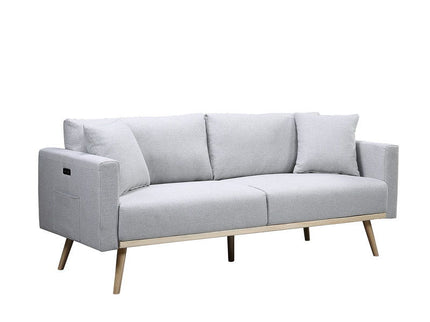 Easton - Fabric Sofa With USB Charging Ports Pockets And Pillows