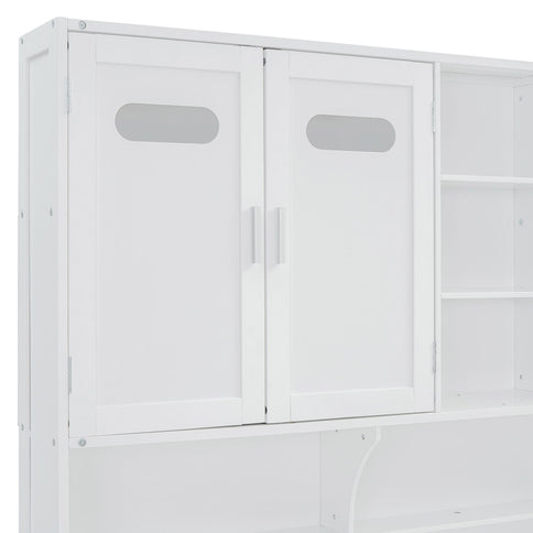 Daybed With All-In-One Cabinet And Shelf