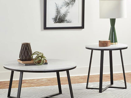 Melisa - 2 Piece Coffee And End Table Set - White Marble
