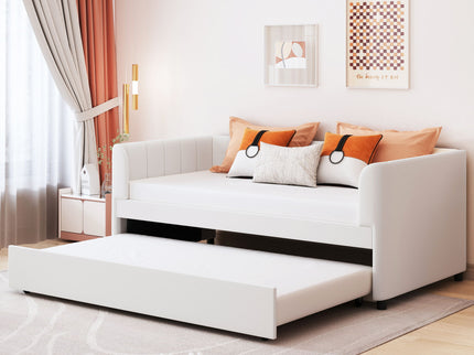 Upholstered Daybed With Ergonomic Design Backrest