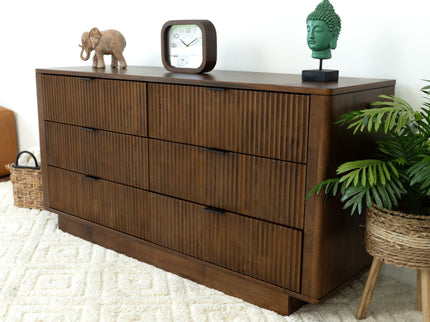 Lola - Dresser With 6 Drawers - Dark Brown