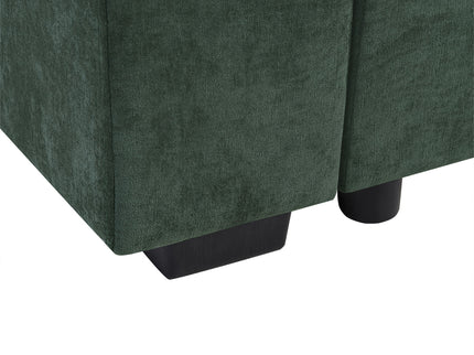 Modern L Shaped Sectional Sofa With Upholstery And Wooden Storage