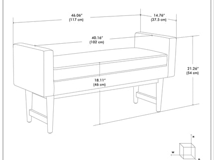 Scott - Upholstered Ottoman Bench