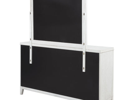 6 Drawer Dresser & Mirror - White