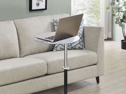Orbit - 15.5" End Table With Height Adjustable Marble Textured Top