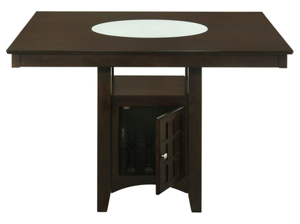 Tolland - Counter Height Dining Table With Storage Pedestal - Cappuccino