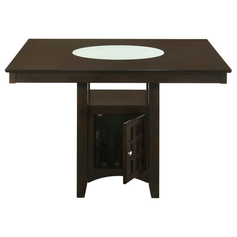 Tolland - Counter Height Dining Table With Storage Pedestal - Cappuccino