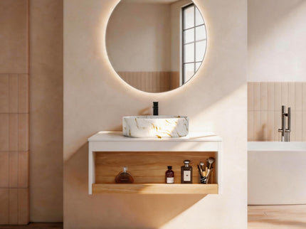 Floating Bathroom Vanity With Vessel Sink