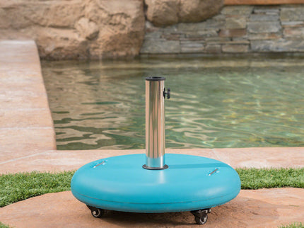 Wheelie - Round Umbrella Base With Stainless Steel Holder
