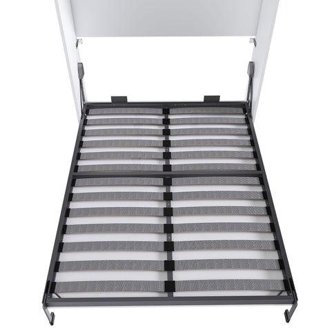 Queen Murphy Bed, Foldable Wall Bed, Space Saving Design For Bedrooms - White