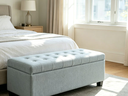 Elegant Tufted Storage Ottoman Bench