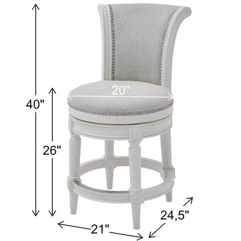 Swivel Barstool With High-Back