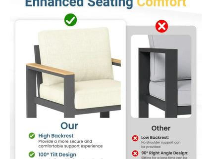 All-Weather Loveseat Sofa With Thick Cushions