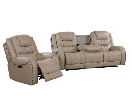 Power Motion Sofa Set With USB Ports And Adjustable Headrests