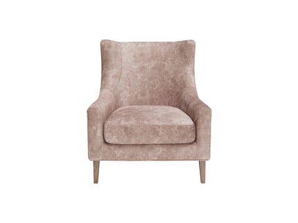 Hi Back Accent Chair - Light Brown