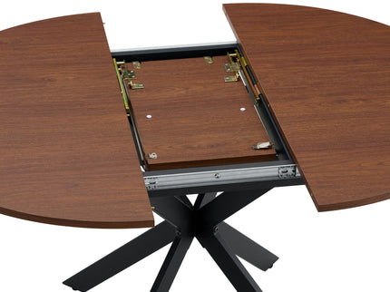 Extendable Round Dining Table - Walnut