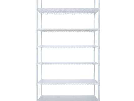 7 Tier Metal Shelf Wire Shelving Unit, 2450Lbs Heavy Duty Adjustable Storage Rack With Wheels & Shelf Liners For Closet Kitchen Garage Basement Commercial Shelving