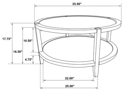 Elliott - 2 Piece Round Coffee And End Table Set - Maple
