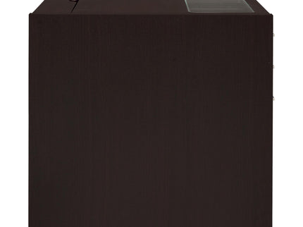 Halston - 3 Drawer Office Computer Desk With Keyboard Tray - Cappuccino